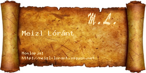 Meizl Lóránt névjegykártya